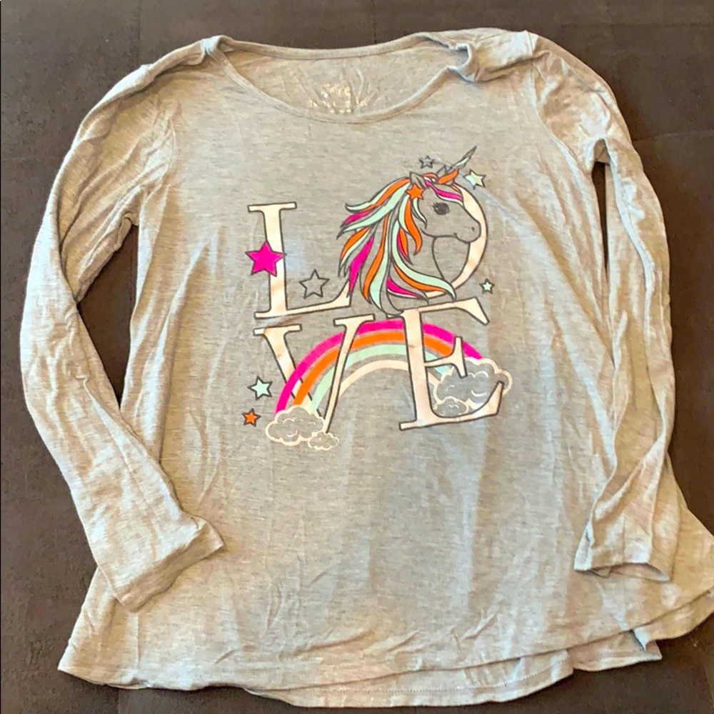 Justice Long Sleeve Unicorn Shirt